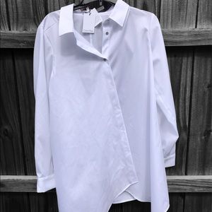 Retro Calvin Klein White button down shirt with Tags Deadstock